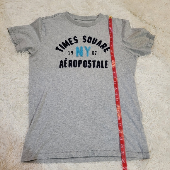 Aeropostale Men Times Square Logo Gray Short Sleeve T-Shirt size Small - Picture 6 of 7
